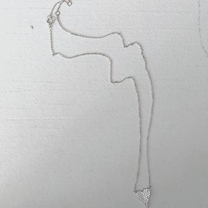 Silver necklace with heart pendant